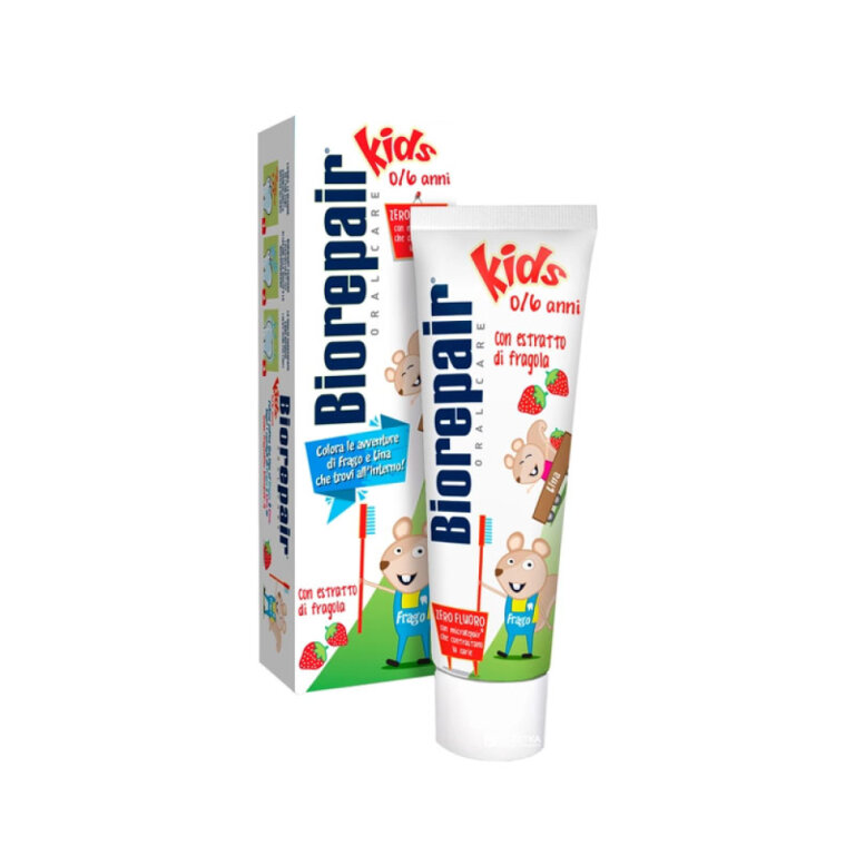 Зубна паста BIOREPAIR дитяча "Веселе мишеня" полуниця 50 мл