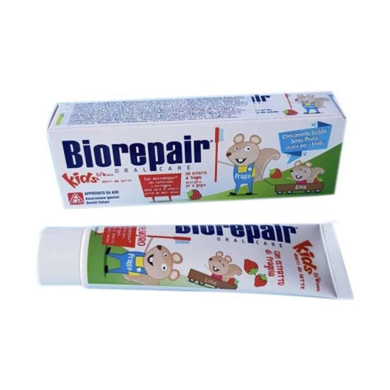 Зубна паста BIOREPAIR дитяча "Веселе мишеня" полуниця 50 мл