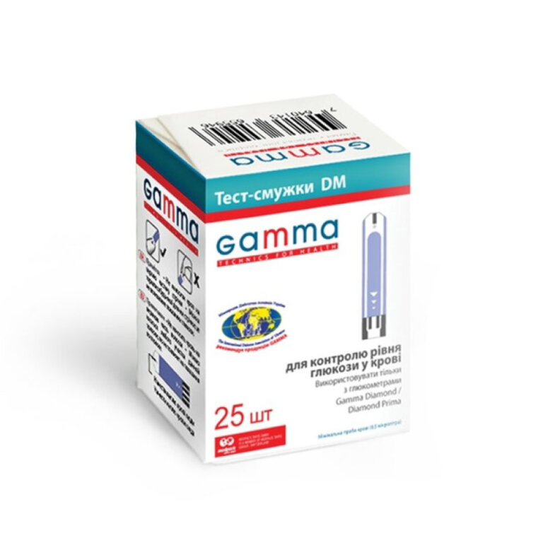 Тест-полоски GAMMA DM №25