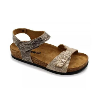 Босоніжки жіночі Leon 4300 золотиста змія