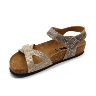 Босоніжки жіночі Leon 4300 золотиста змія