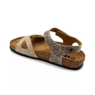 Босоніжки жіночі Leon 4300 золотиста змія