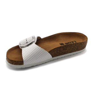 Шлепанцы женские Leon 4020 белый плетеный