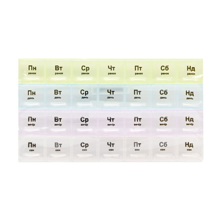 Органайзер д/табл. пластиковый неделя MAXI HTP 029 (утро-день-вечер-сон)
