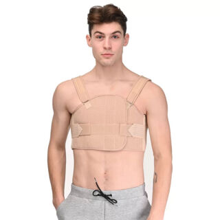 Бандаж реберный послеоперационный Реабилитимед Comfort БР-3Т разъемный, мужской, бежевый