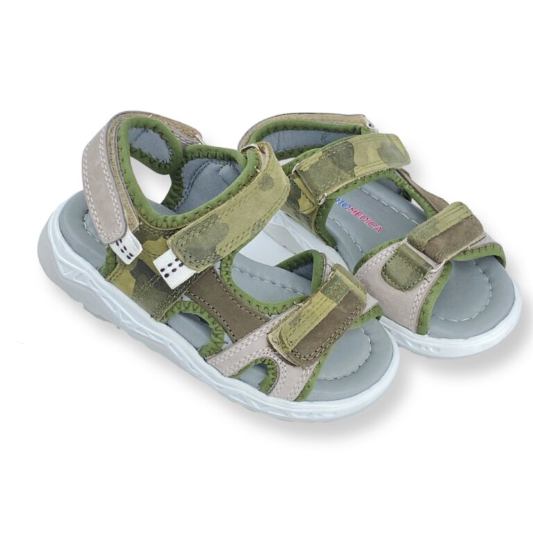 Босоножки Анатомические для детей Ortomedica 1083-10 открытая пятка, низкие, цвет антрацит