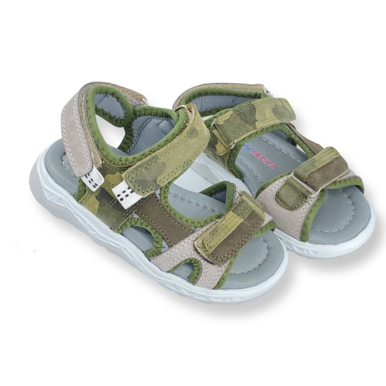 Босоножки Анатомические для детей Ortomedica 1083-10 открытая пятка, низкие, цвет антрацит