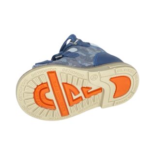 Анатомические детские босоножки Ortomedica 42-02 3 застежки, синие