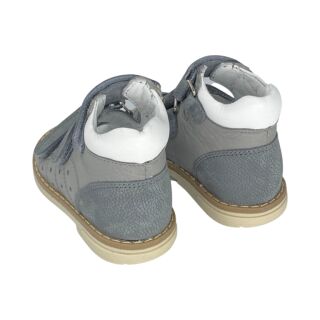 Анатомические детские босоножки Ortomedica 42-07 3 застежки, серые