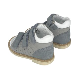 Анатомические детские босоножки Ortomedica 42-07 3 застежки, серые