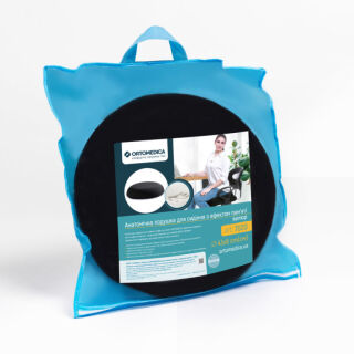 Анатомическая подушка Ortomedica 7020 для сидения, велюр, с эффектом памяти (43x9 см)