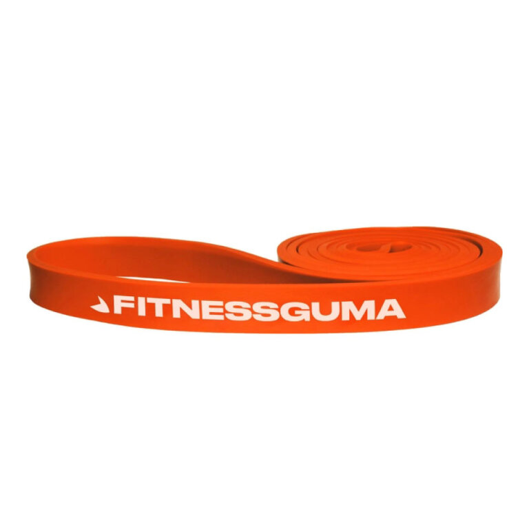Фитнес-петля FITNESSGUMA уровень нагрузки 25-30кг, оранжевая