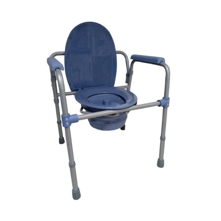 Стілець-туалет Vhealth VH610 для літніх людей та при травмах, макс.навантаження до 100 кг, ширина сидіння 43 см, складається