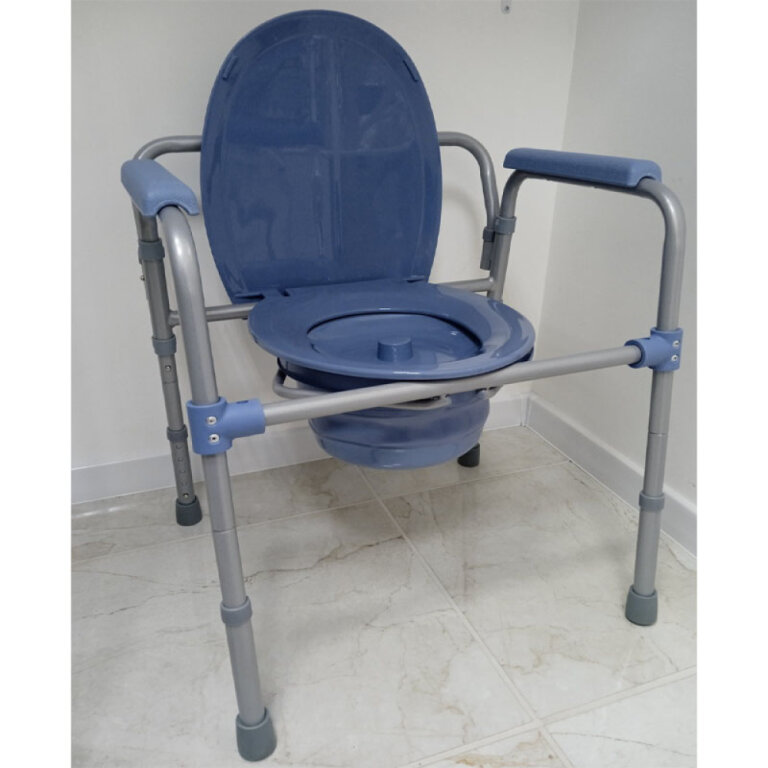 Стілець-туалет Vhealth VH610 для літніх людей та при травмах, макс.навантаження до 100 кг, ширина сидіння 43 см, складається