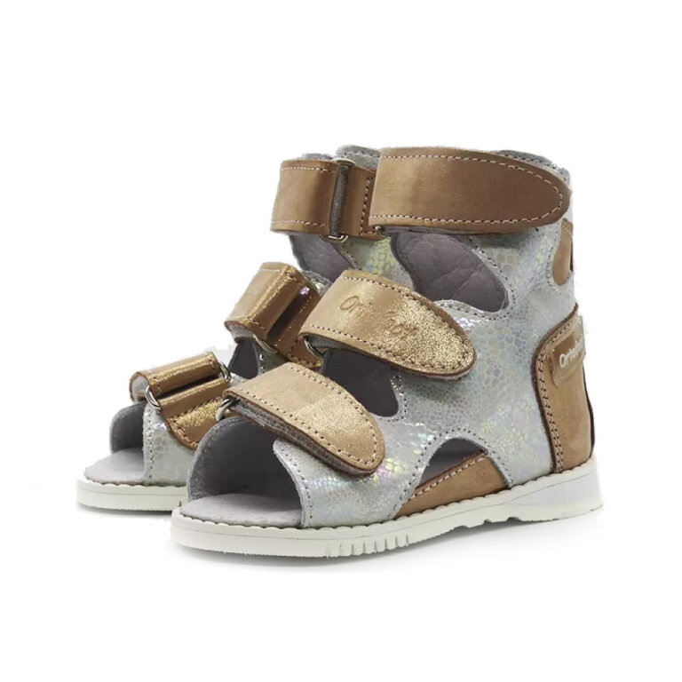 Сандалі дитячі ортопедичні антиварусні Ortofoot OrtoVarus Rose Silver