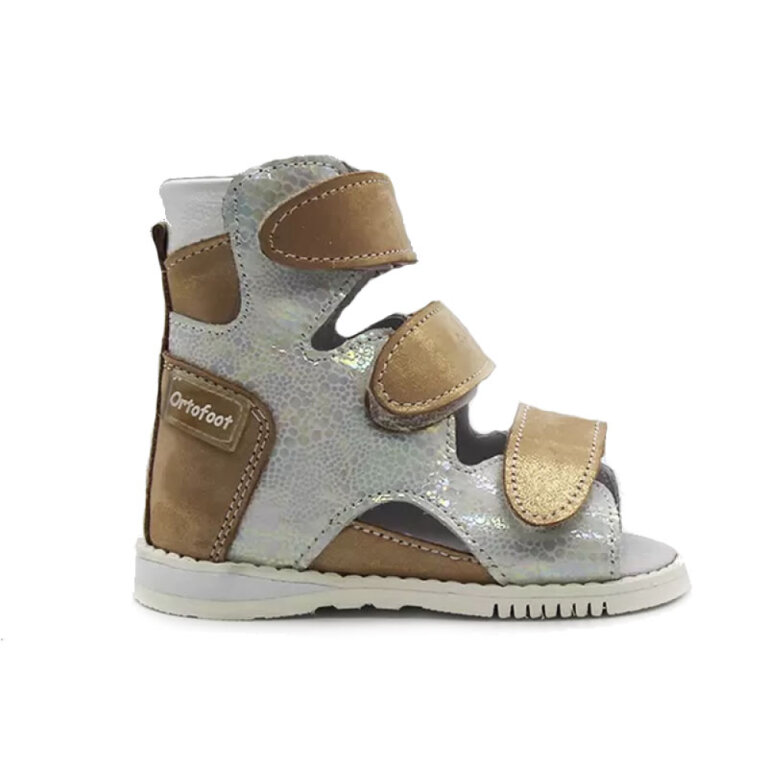 Сандалі дитячі ортопедичні антиварусні Ortofoot OrtoVarus Rose Silver