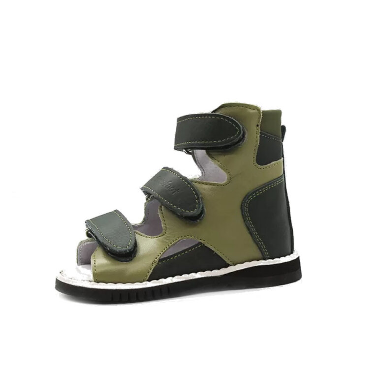 Дитячі сандалі ортопедичні антиварусні Ortofoot OrtoVarus оливка