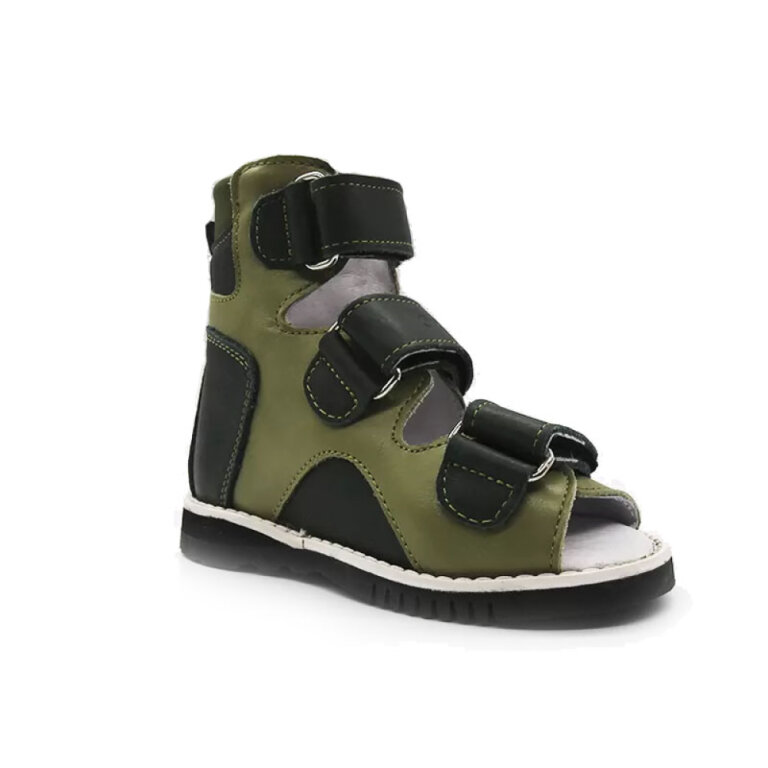 Дитячі сандалі ортопедичні антиварусні Ortofoot OrtoVarus оливка