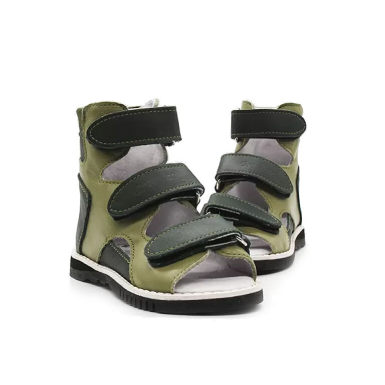 Дитячі сандалі ортопедичні антиварусні Ortofoot OrtoVarus оливка