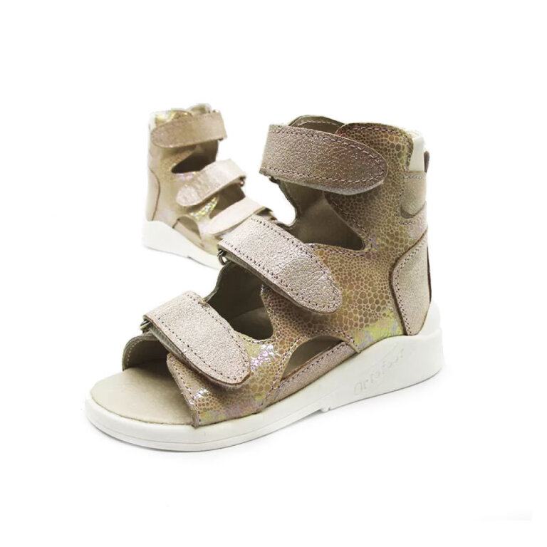 Сандалі ортопедичні дитячі при варусній деформації Ortofoot OrtoVarus Rose Laser