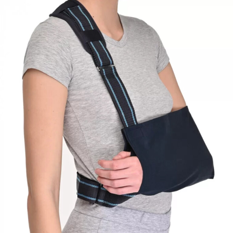 Бандаж косинковий з поясом для руки Реабилитимед РП-6П COMFORT графіт