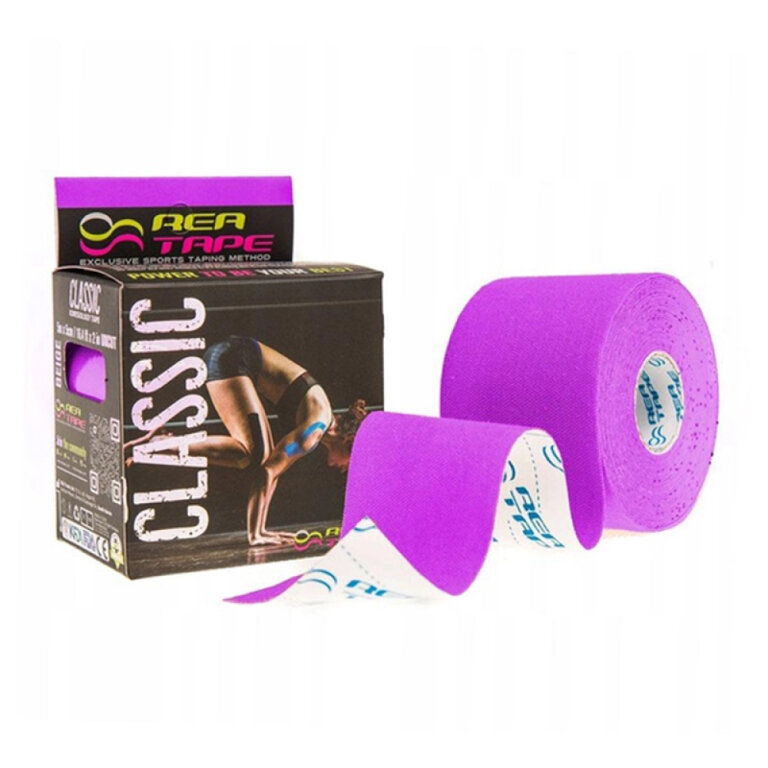 Кинезио тейп Rea Tape Classic 5м*5см фиолетовый