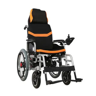 Інвалідна коляска з підголовником MIRID D6035С складана, електрична (режими: електро, активний)