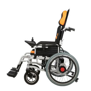 Інвалідна коляска з підголовником MIRID D6035С складана, електрична (режими: електро, активний)