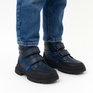 Дитячі Анатомічні черевики демісезонні Ortomedica 00-01-02 профілактичні, чорні