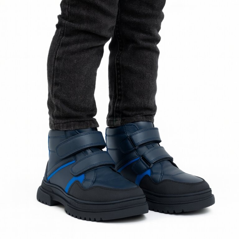 Дитячі Анатомічні черевики демісезонні Ortomedica 00-01-02 профілактичні, чорні