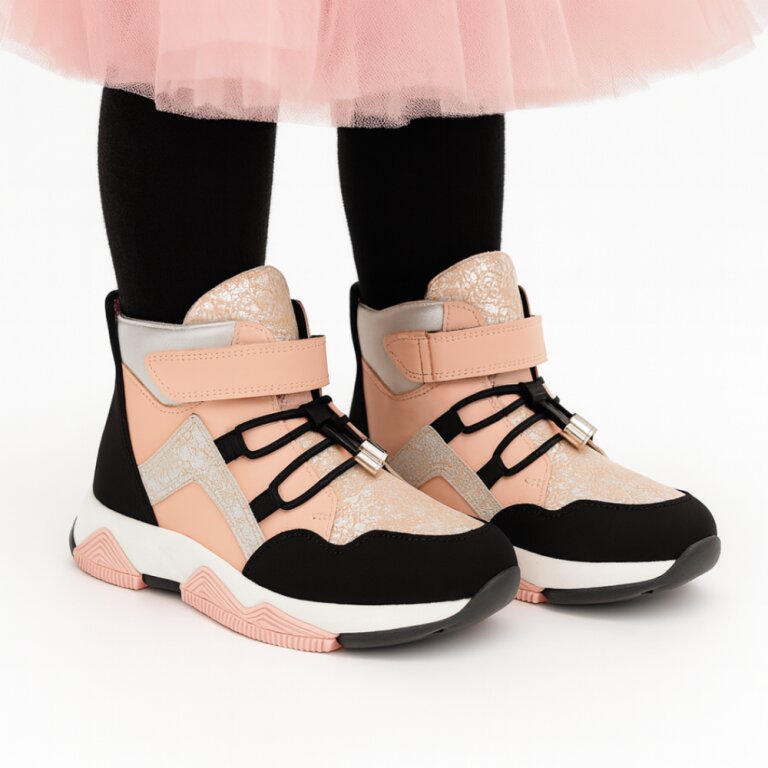 Дитячі Анатомічні зимові черевики Ortomedica GS-07 профілактичні, рожеві