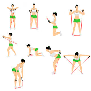 Еспандер трубчастий LiveUp TONNING TUBE рожевий, 7 кг