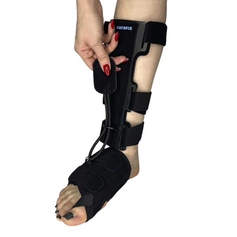 Ортез на гомілковостоп Aurafix 411U при падаючій стопі, паралічі малогомілкового нерва