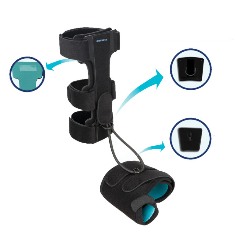 Ортез на гомілковостоп Aurafix 411U при падаючій стопі, паралічі малогомілкового нерва