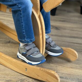 Детские Анатомические кроссовки Ortomedica 24Y20-03 серо-голубые