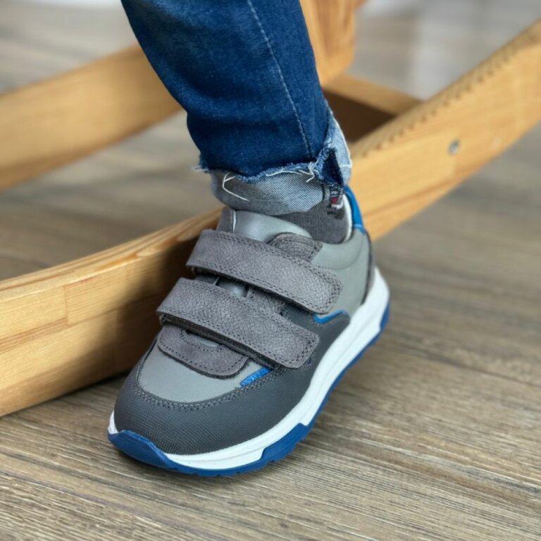 Детские Анатомические кроссовки Ortomedica 24Y20-03 серо-голубые