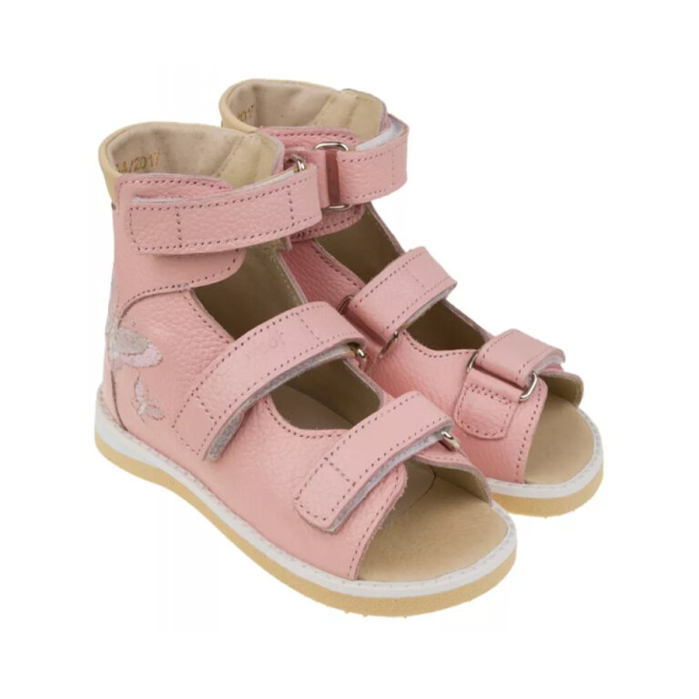 Босоніжки Ortofoot 121 LJ рожеві з метеликом