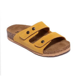 Шльопанці жіночі Leon 4050 жовтий велюр