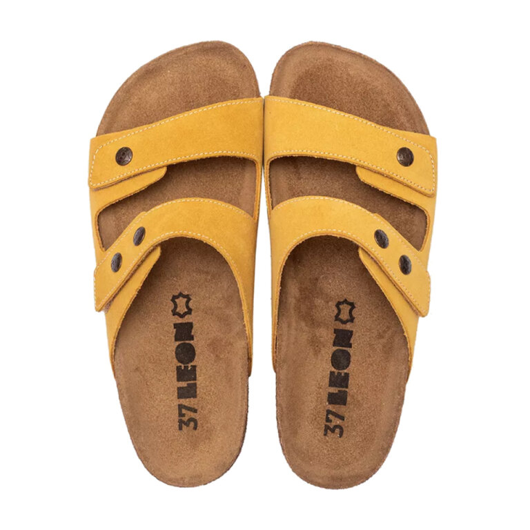 Шлепанцы женские Leon 4050 желтый велюр