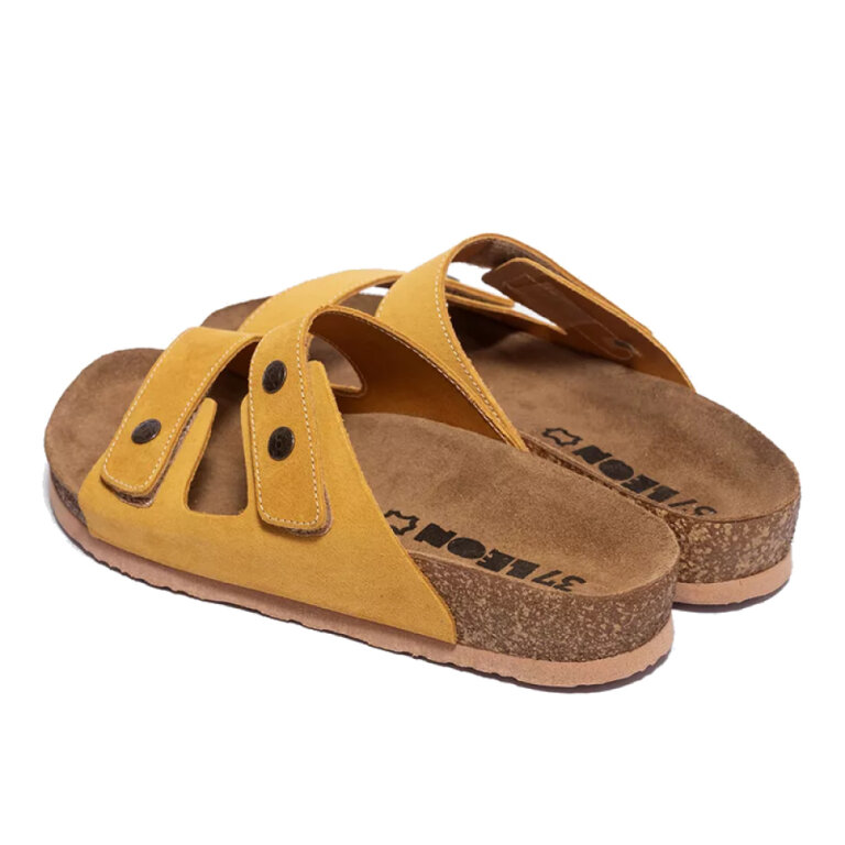 Шлепанцы женские Leon 4050 желтый велюр