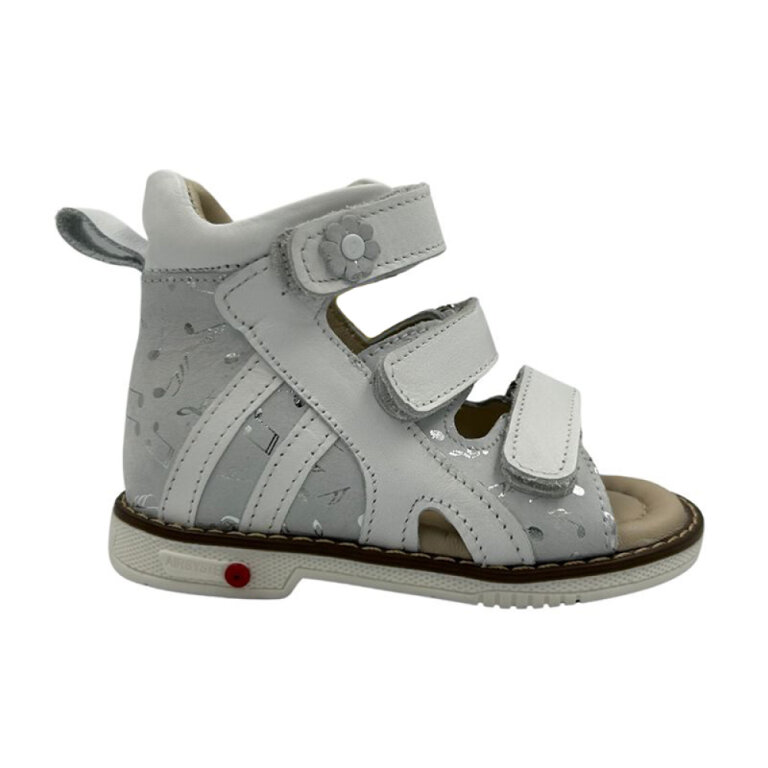 Дитячі Анатомічні босоніжки Ortomedica 2806-01 білі ноти