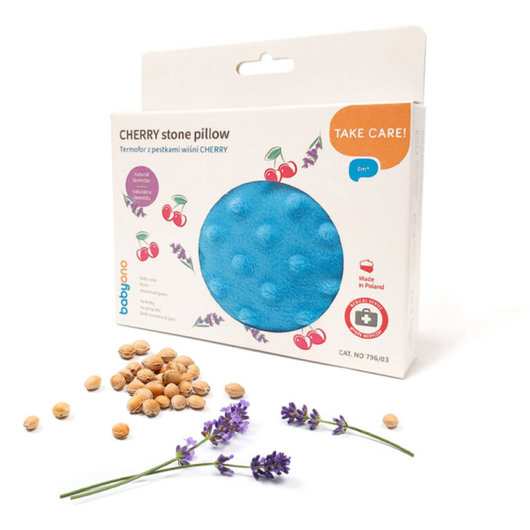 Грелка из косточек вишни и ароматом лаванды BabyOno голубой 796/03
