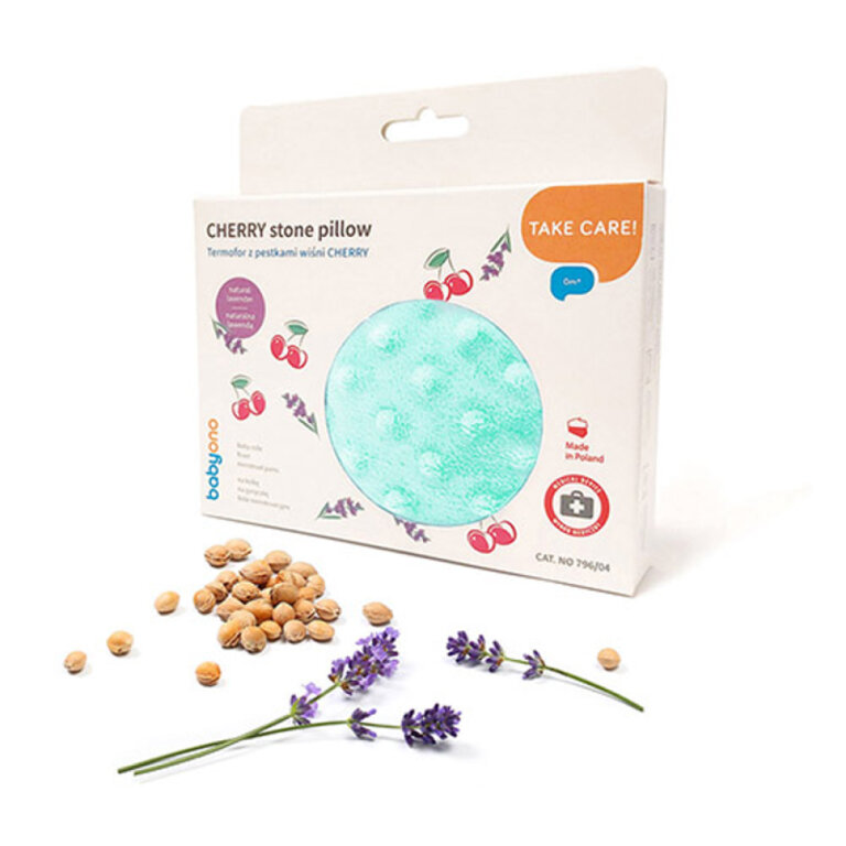 Грелка из косточек вишни и ароматом лаванды BabyOno мятный 796/04