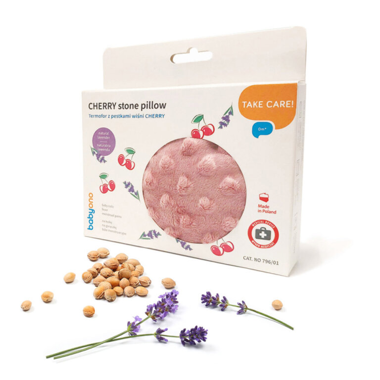 Грелка из косточек вишни и ароматом лаванды BabyOno розовый 796/01