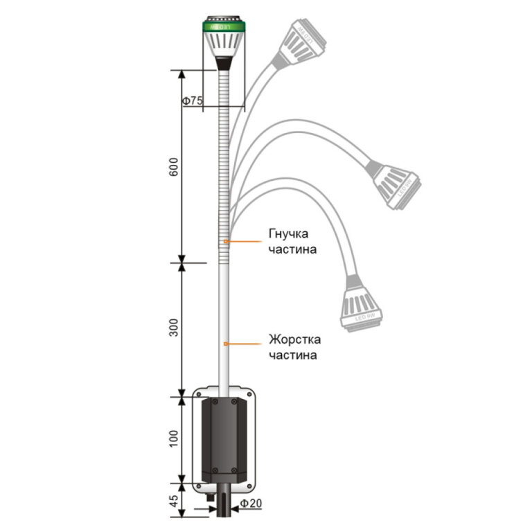 Світильник KD-202B-3