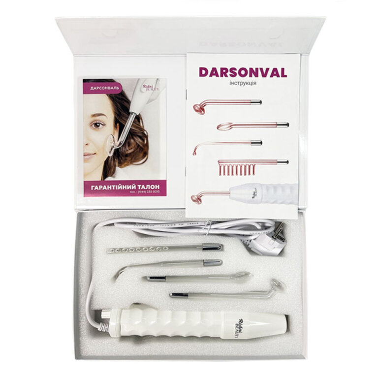 Дарсонваль Ridni Beauty RD-DRS-1308 с неоновым газом, 4 электрода