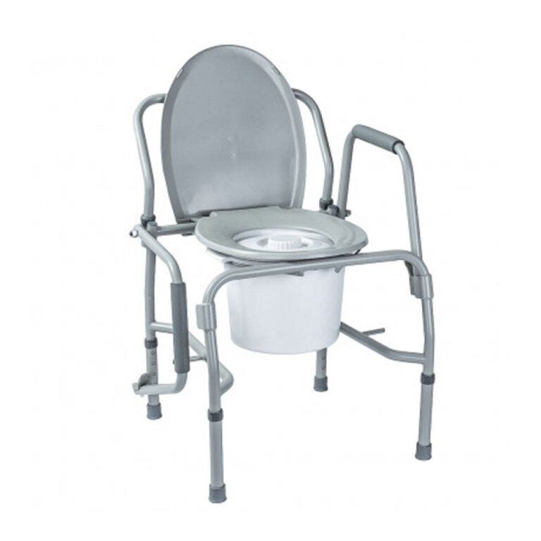 Стул-туалет OSD-2106D с откидными подлокотниками, стальной, макс. нагрузка до 136 кг, (высота: 47-58)