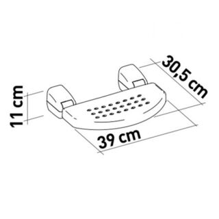 Откидное сиденье для душевой KING-PWSS-00 с настенным креплением