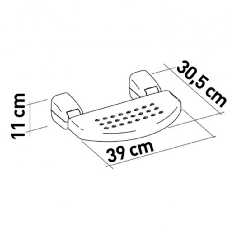 Откидное сиденье для душевой KING-PWSS-00 с настенным креплением