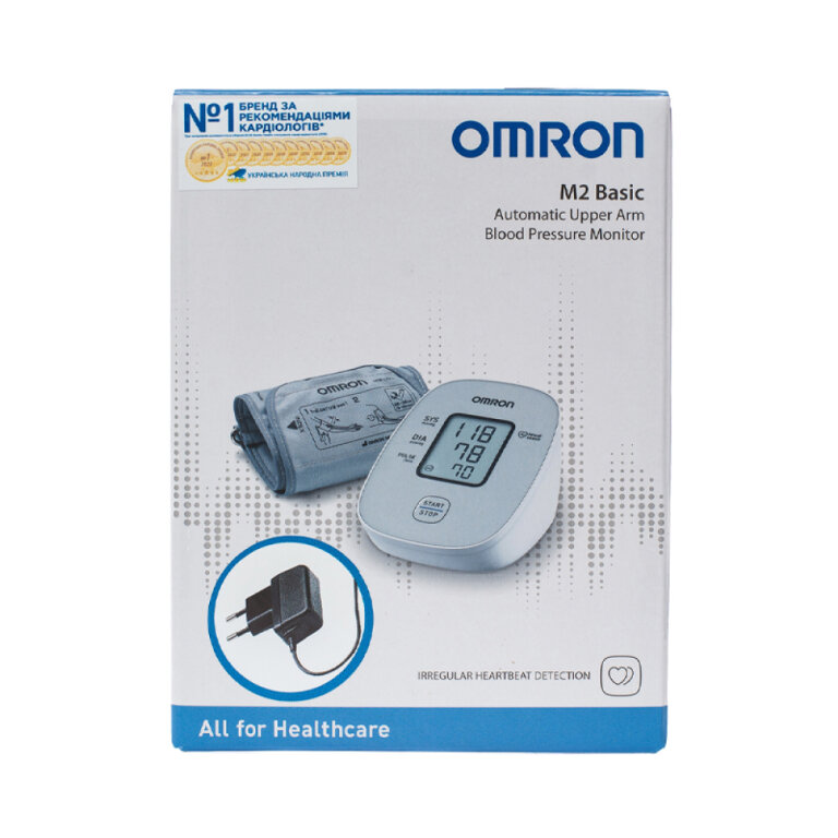 Тонометр автоматический Omron M2 Basic + адаптер (HEM-7121J-E)